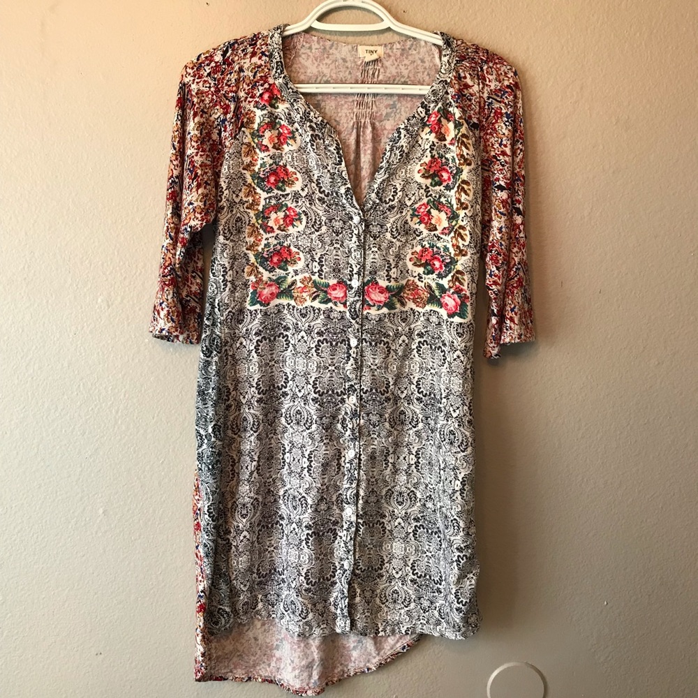 Anthropologie Patterned Shirt Dress